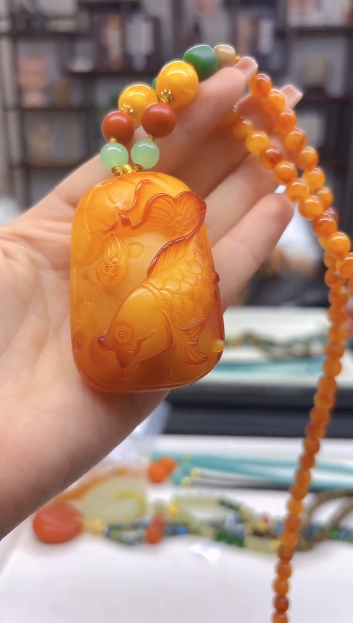 【闪购商品】蜜蜡毛衣链未镶嵌M178