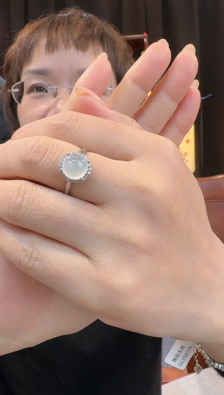 【闪购商品】翡翠戒指银S925镶嵌戒指