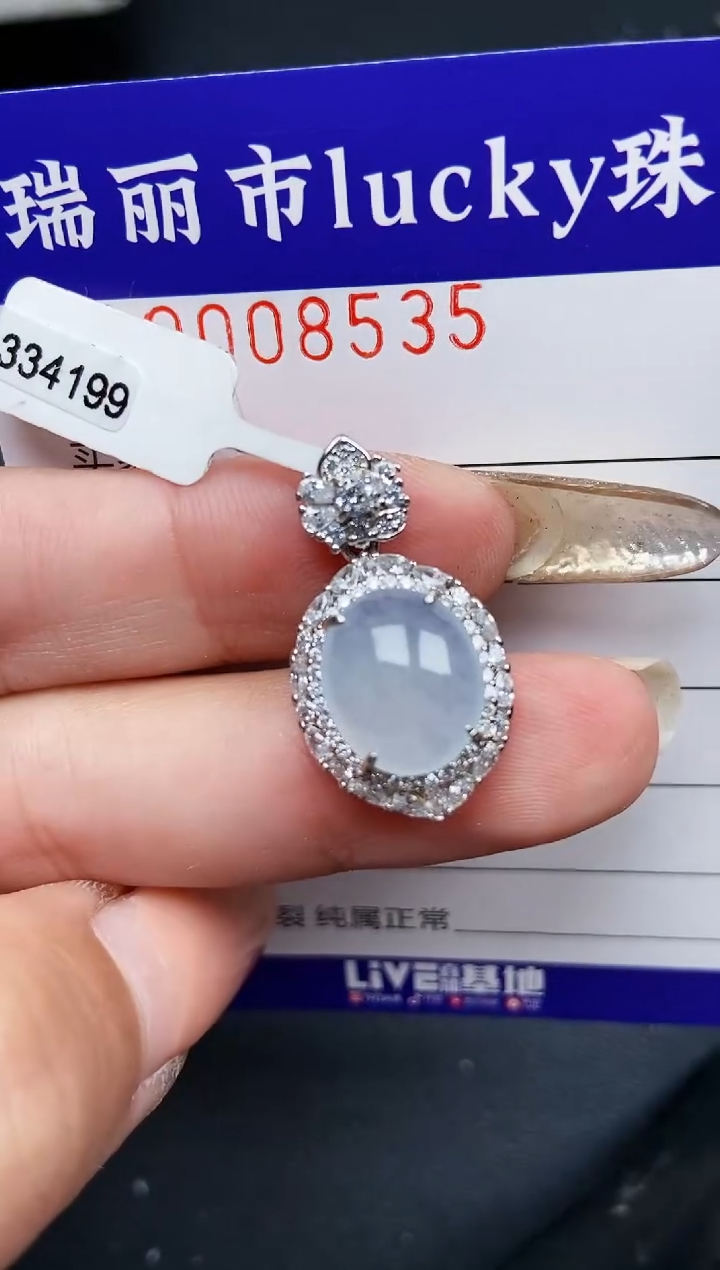 【闪购商品】翡翠颈饰银S925镶嵌8535