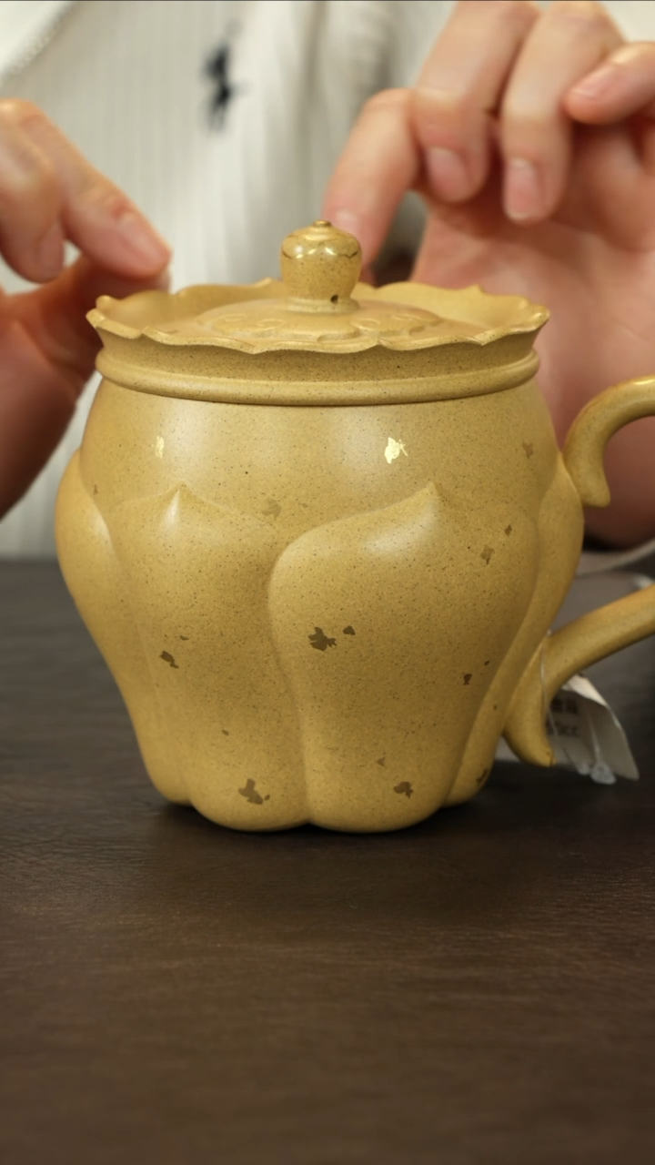 【闪购商品】紫砂茶杯直播福利蔡海平本绿洒金盖杯