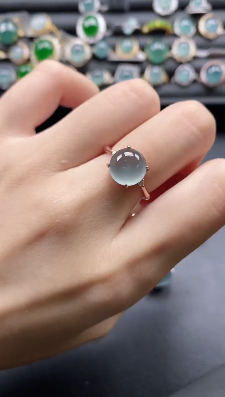 【闪购商品】翡翠戒指银S925镶嵌1111