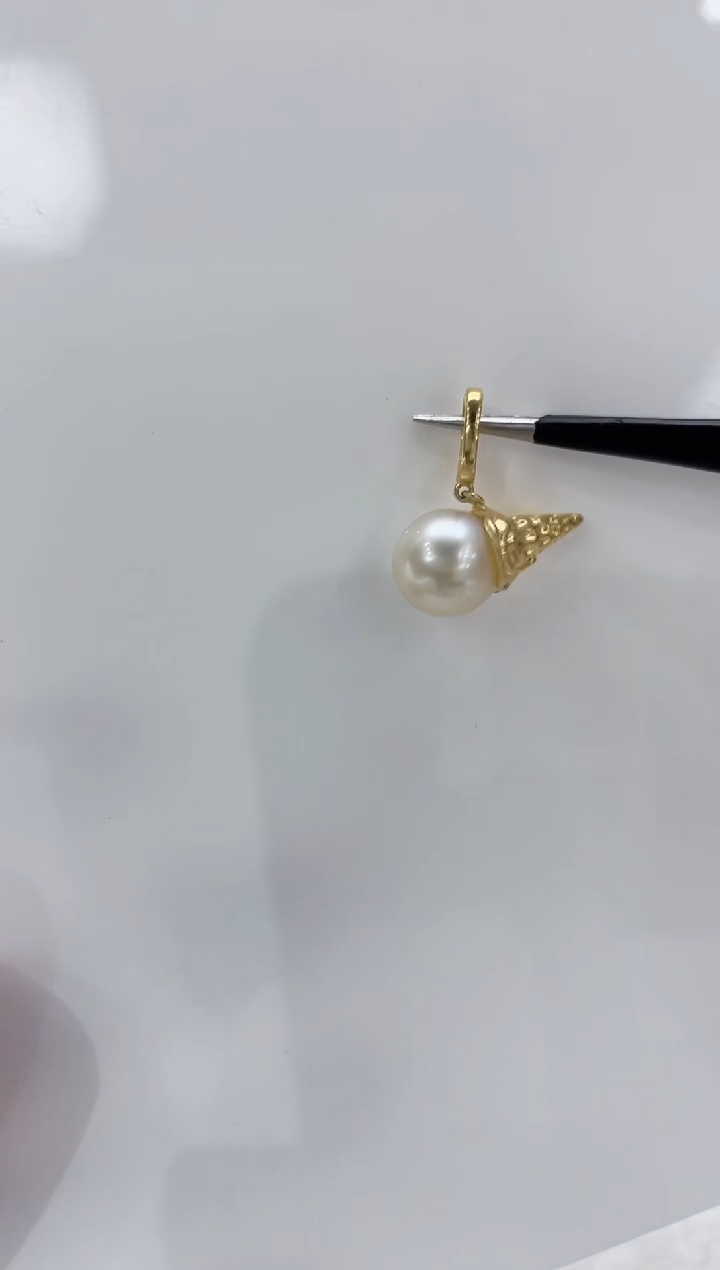 【闪购商品】海水珍珠吊坠(不含链)银S925镶嵌海水珍珠吊坠