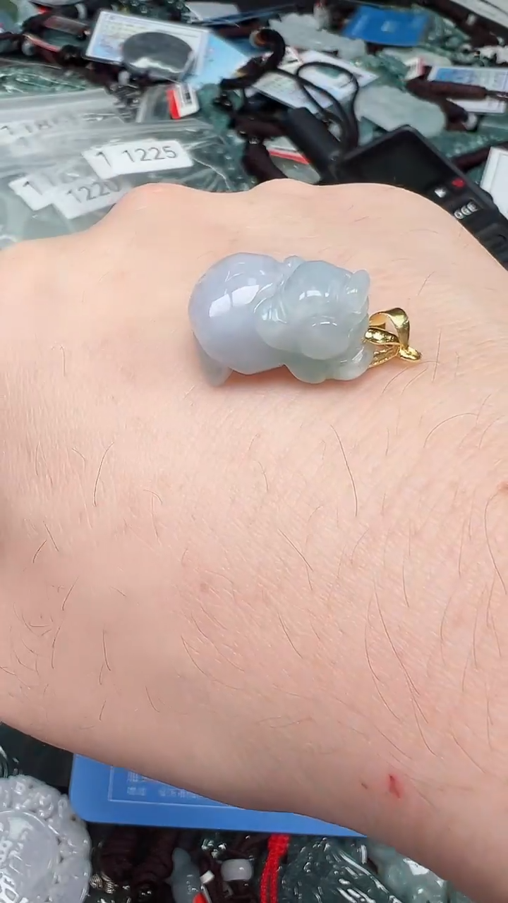 翡翠未镶嵌颈饰全场天然A货翡翠招财玉