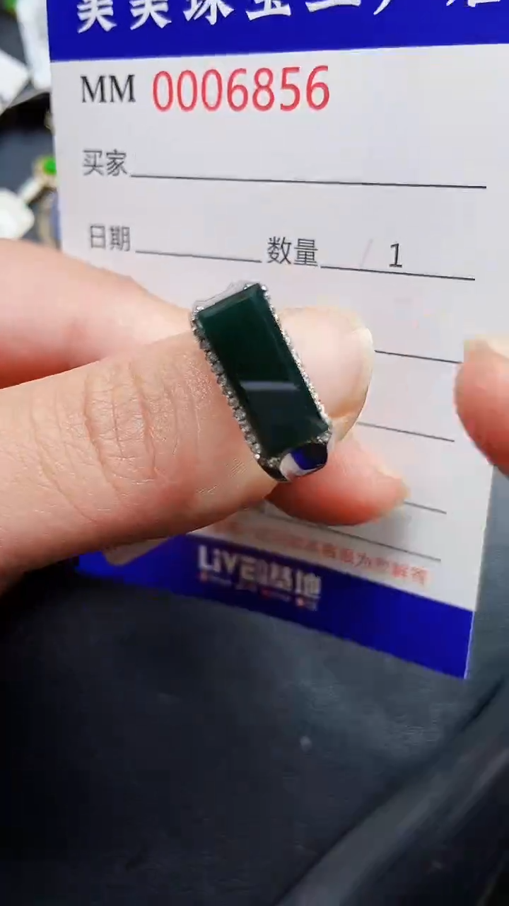 颈饰银S925镶嵌翡翠6856