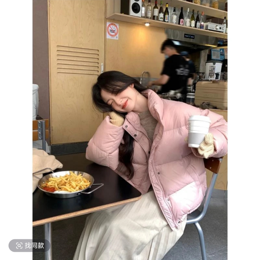 【衣长60】图片与实物不符韩版简约泡芙小面包羽绒服