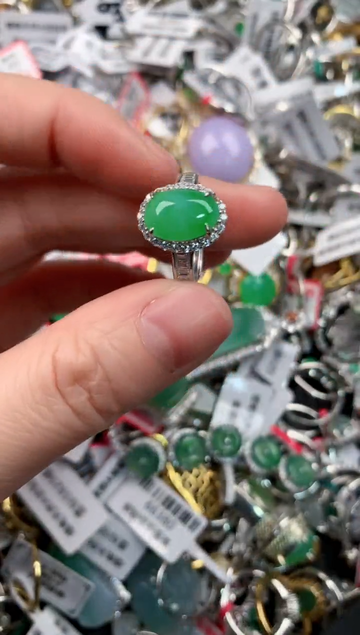 银S925镶嵌戒指翡翠8                  3