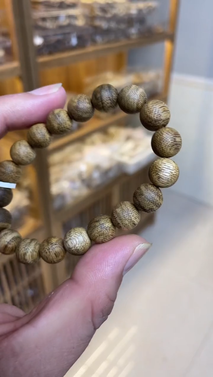 【闪购商品】沉香手串文莱圆珠单圈虎斑1.1多样性发其一