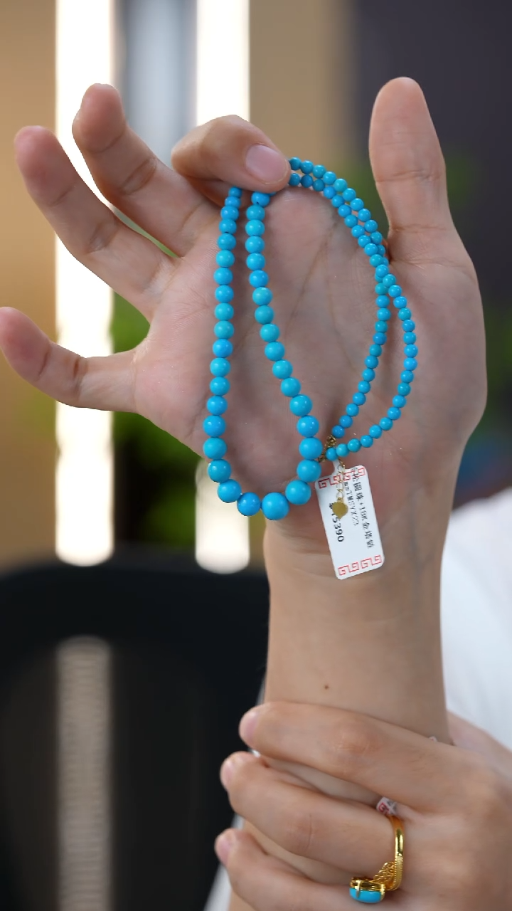 未镶嵌绿松石塔链3-7mm秒拍号9