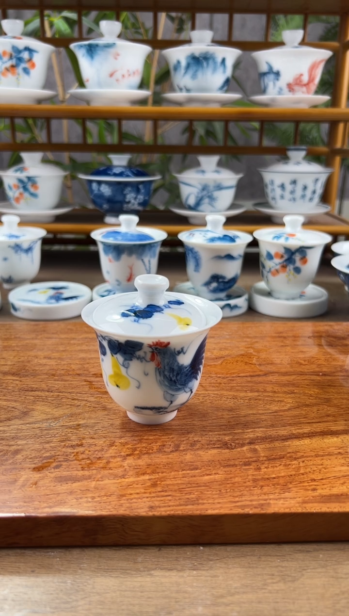 【闪购商品】微瑕公鸡美人备盖碗