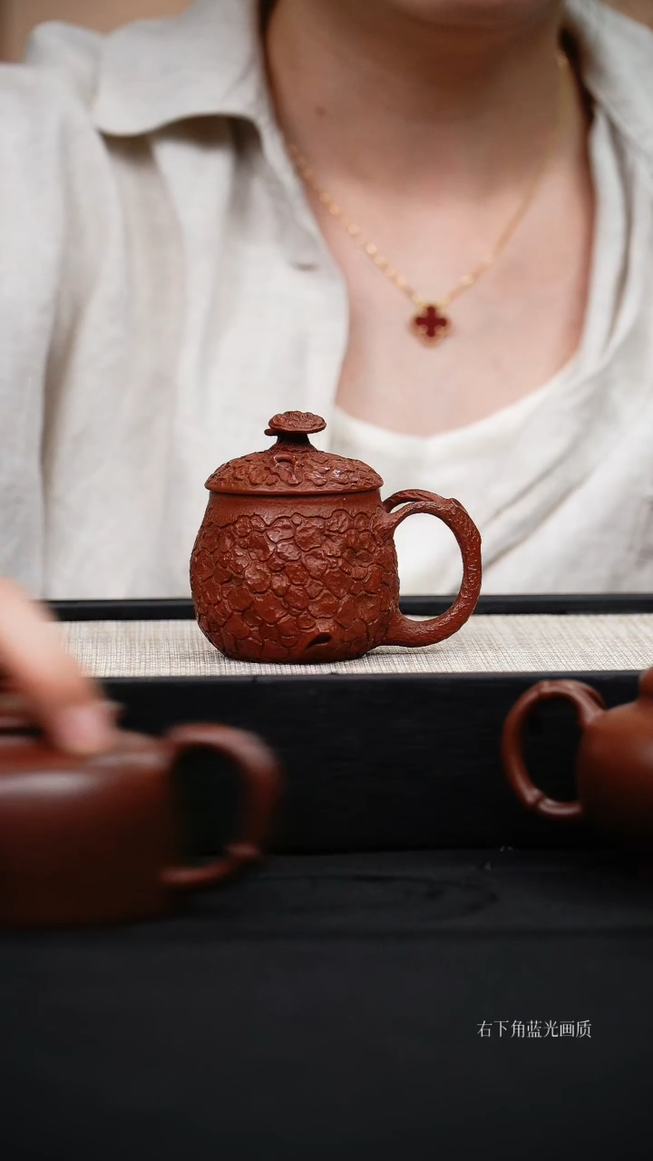 茶壶紫砂朱泥 供春盖杯