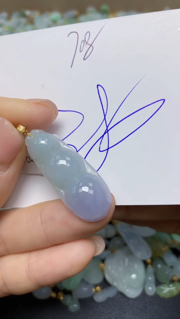 【闪购商品】翡翠挂件18K金镶嵌 天然翡翠A货