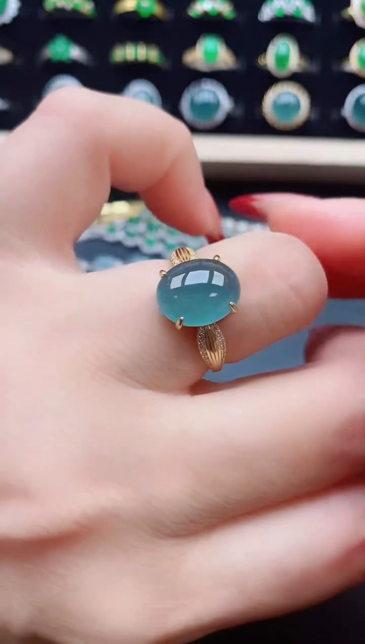 【闪购商品】翡翠戒指银S925镶嵌58500