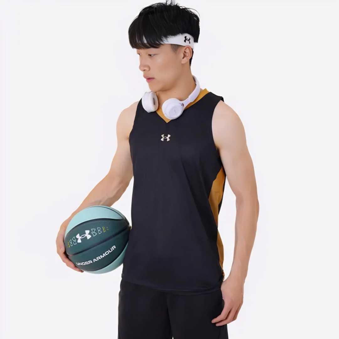 【高能感】安德玛篮球背心男子无袖训练比赛服宽松舒适快干背心