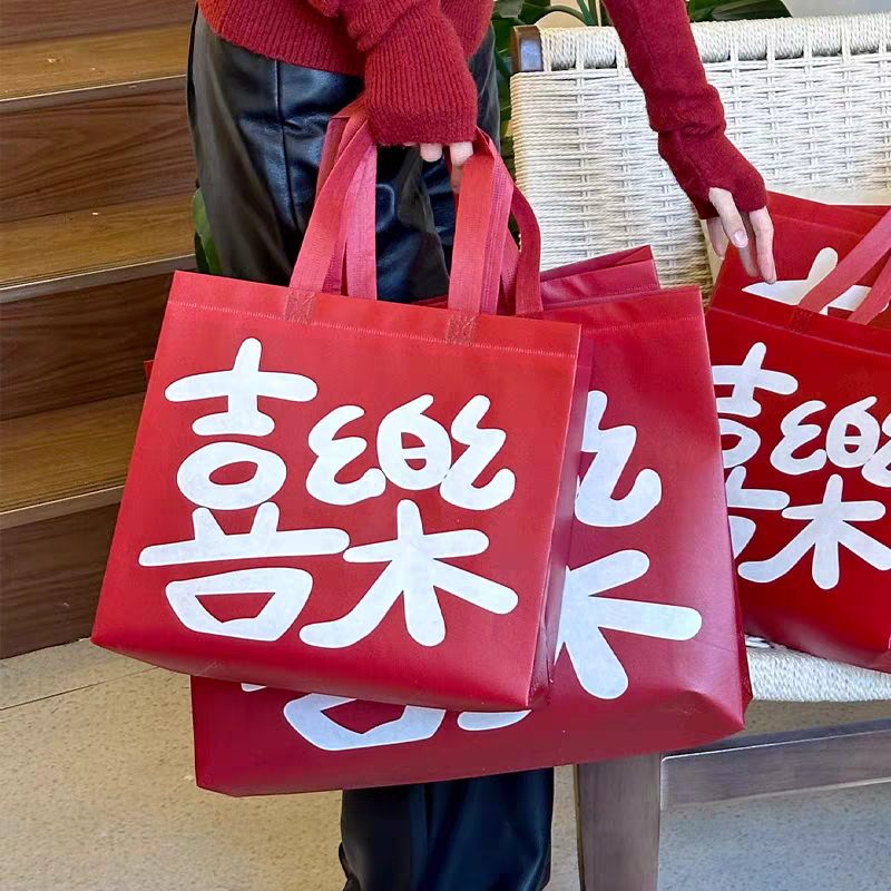 覆膜无纺布礼品袋手提袋服装店购物袋环保袋包装袋定制logo印字