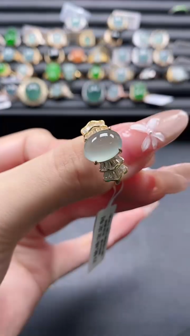 【闪购商品】翡翠戒指银S925镶嵌1111