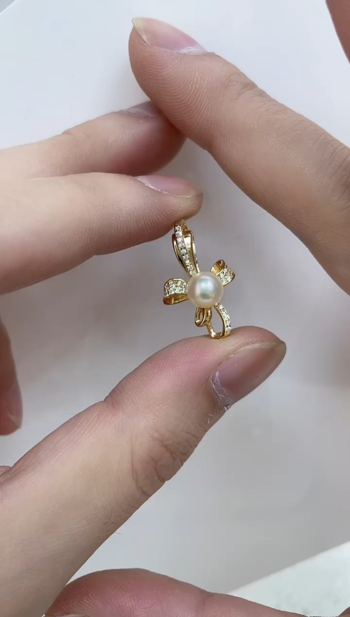 海水珍珠银S925镶嵌颈饰