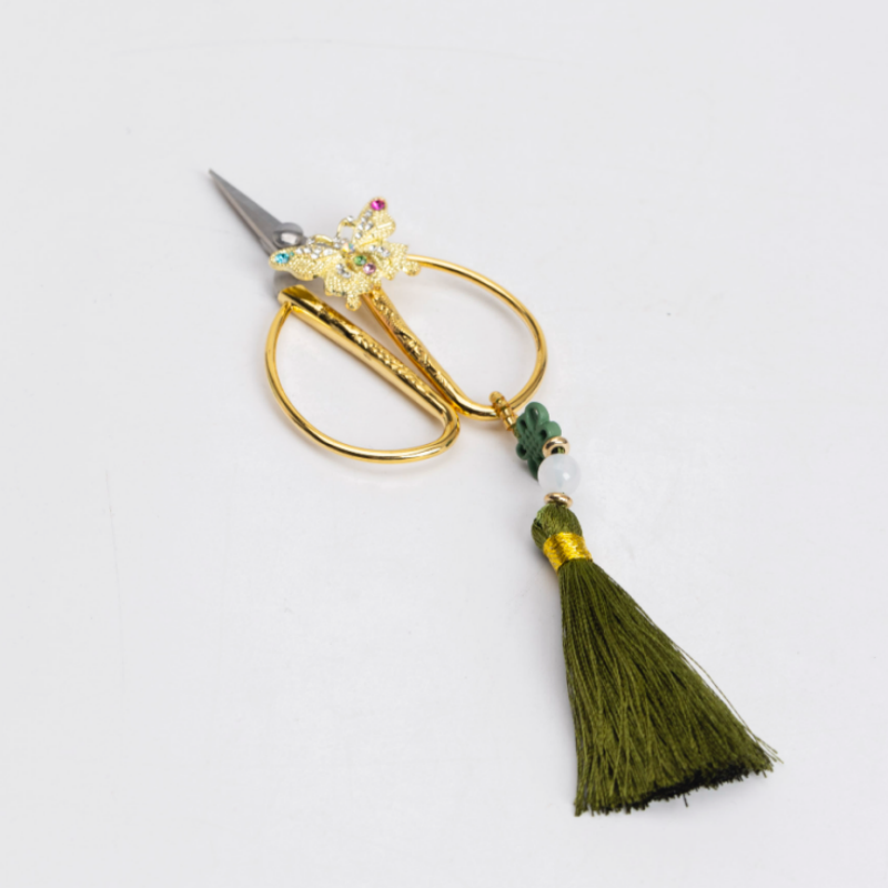 中国风刺绣茶刀套装古风流苏