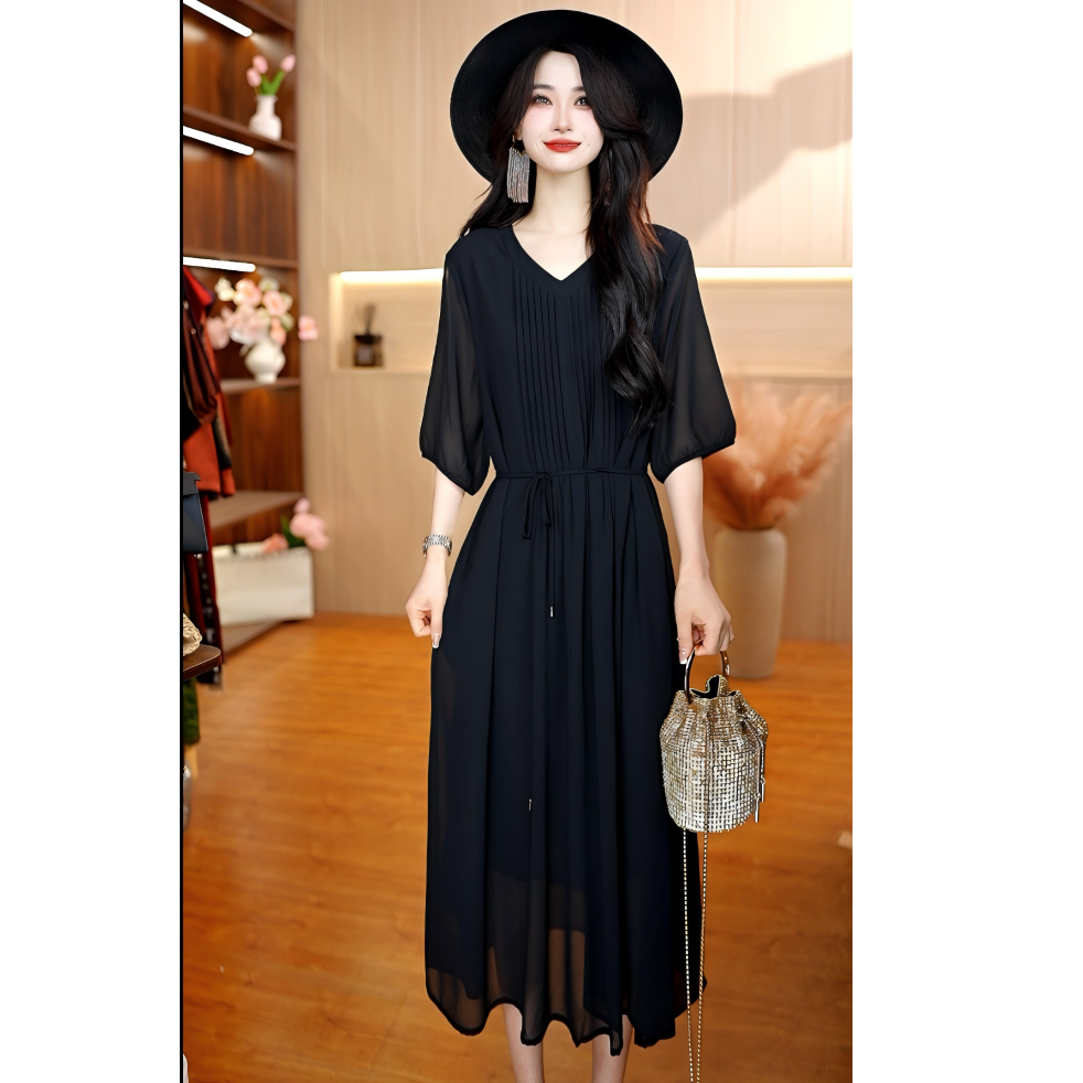 7990-20（大摆裙）新款时尚休闲连衣裙