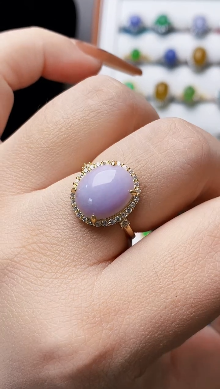 银S925镶嵌戒指翡翠0415