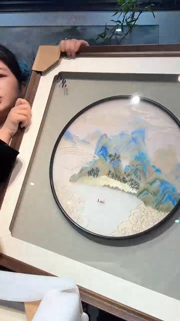 横款非遗苏绣手工刺绣装饰画不包邮