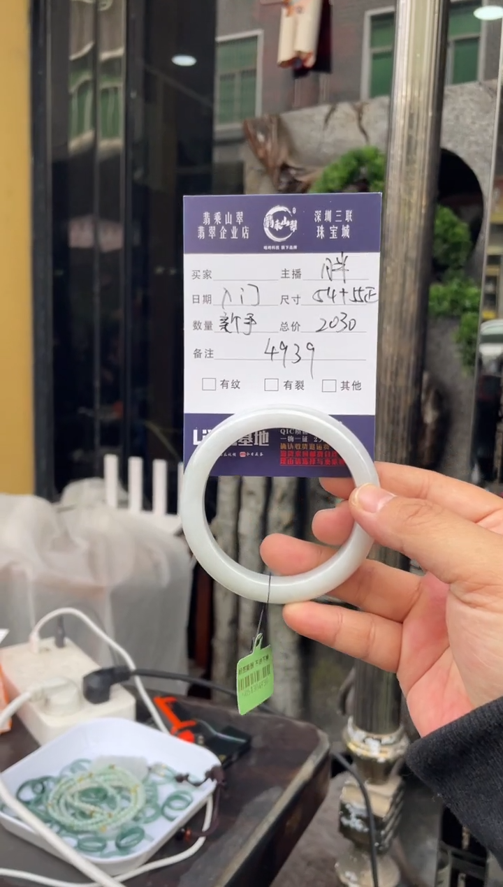 未镶嵌手镯翡翠W 54正圈 4939