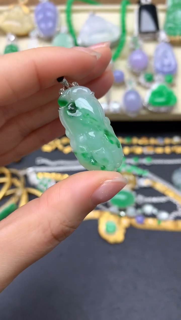 【闪购商品】翡翠颈饰18K金镶嵌124-中国好珍宝