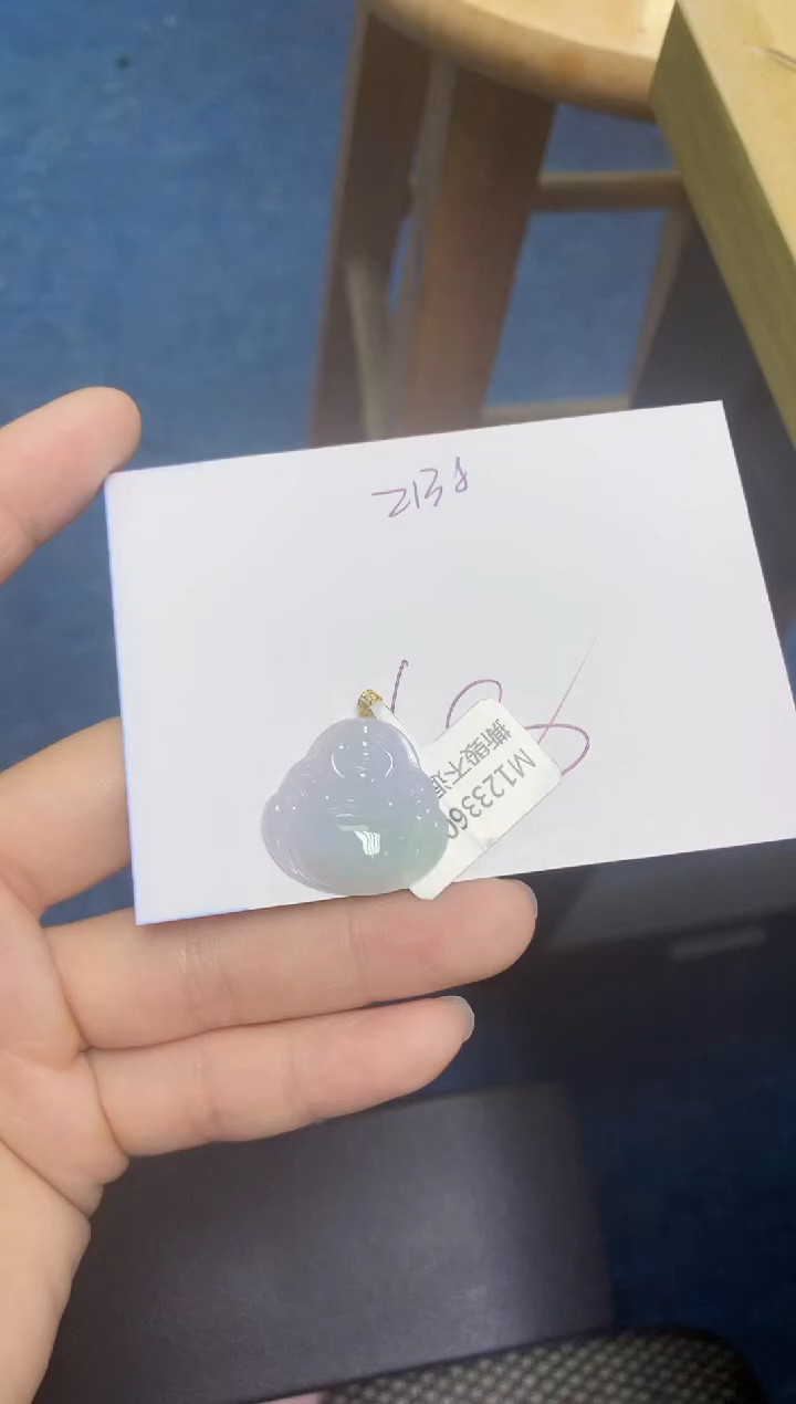 【闪购商品】翡翠18K金镶嵌挂件天然翡翠A货