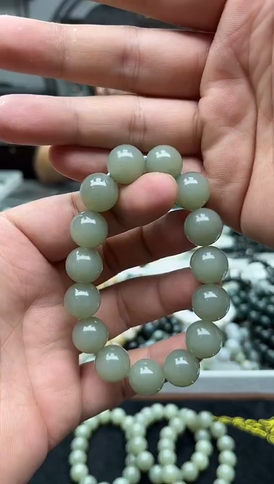 未镶嵌手串和田玉纯天然新疆且末迪克兰14
