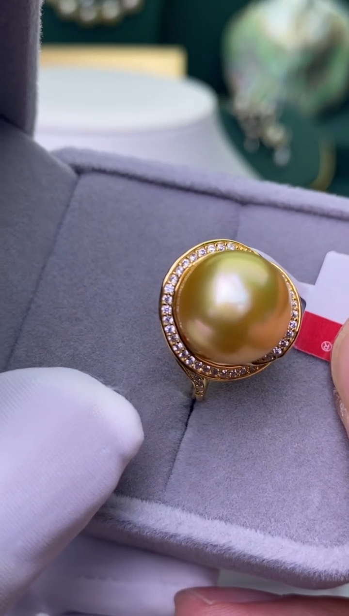 【闪购商品】海水珍珠戒指银S925镶嵌12-13