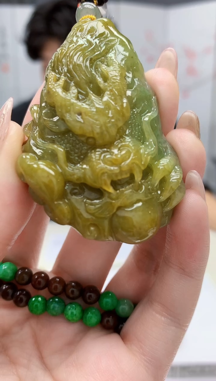 【闪购商品】定制翡翠未镶嵌5145jw-毛货挂件赠珠链74