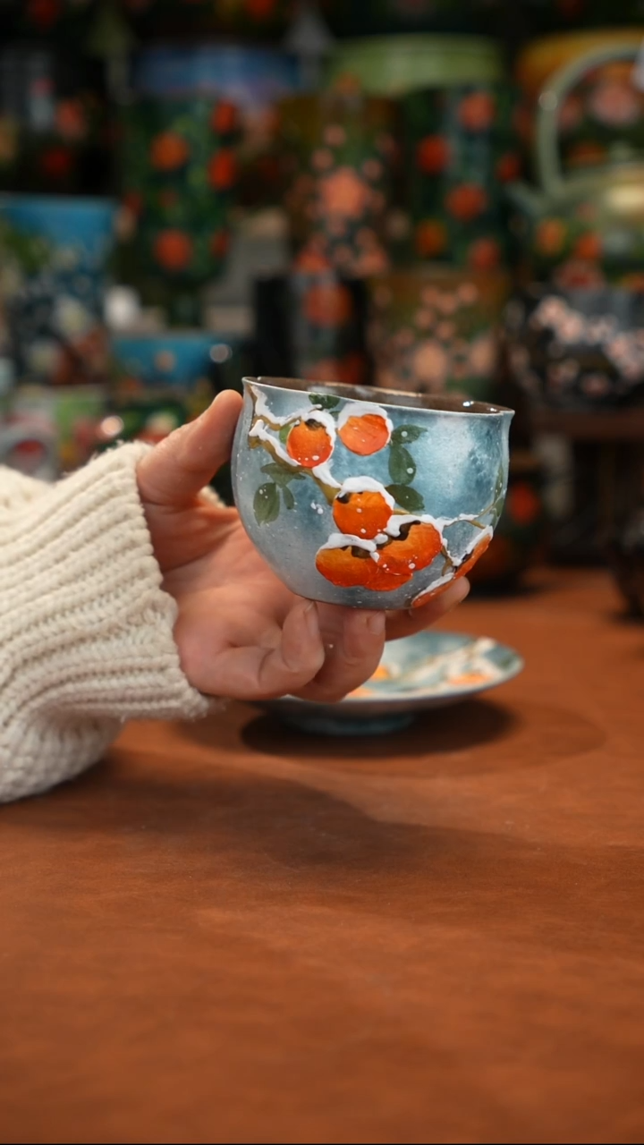 油画  釉下彩   杯子