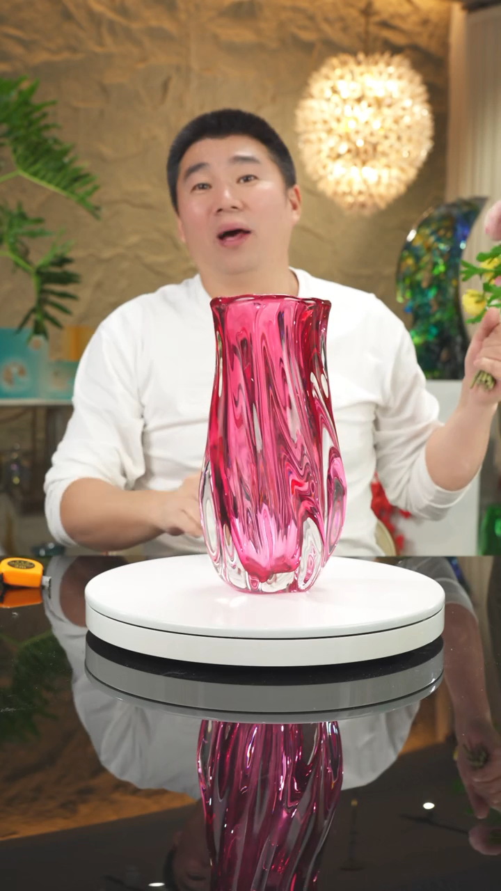 【闪购商品】摆件金红花瓶大号