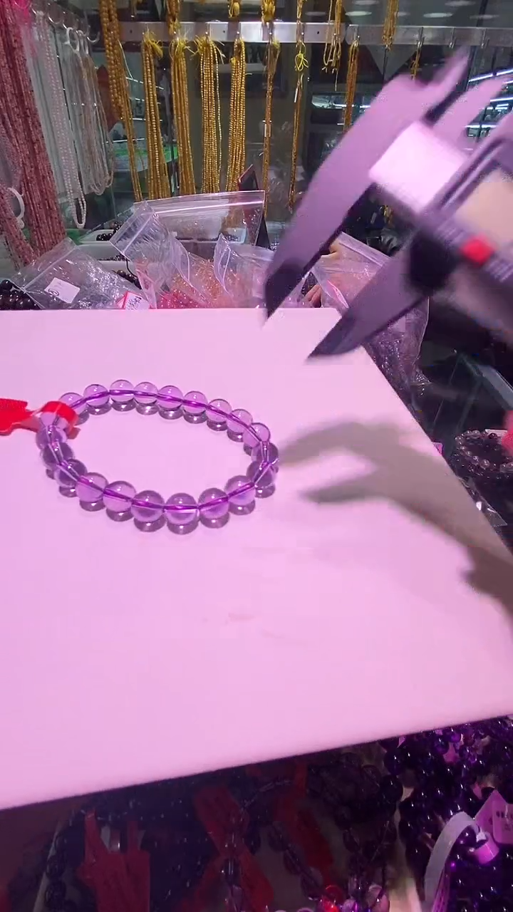 【闪购商品】水晶手串未镶嵌巴西紫水晶高品质手串9+