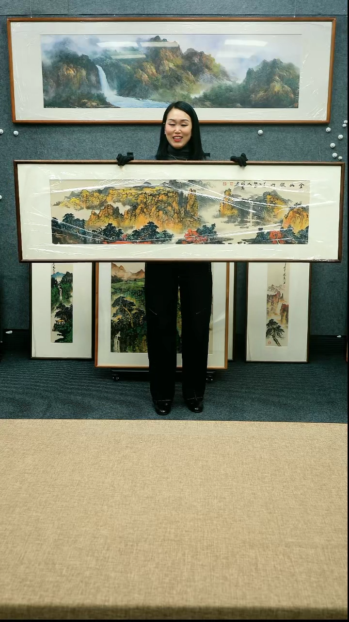 【闪购商品】国画69/唐鹏高173*53带框