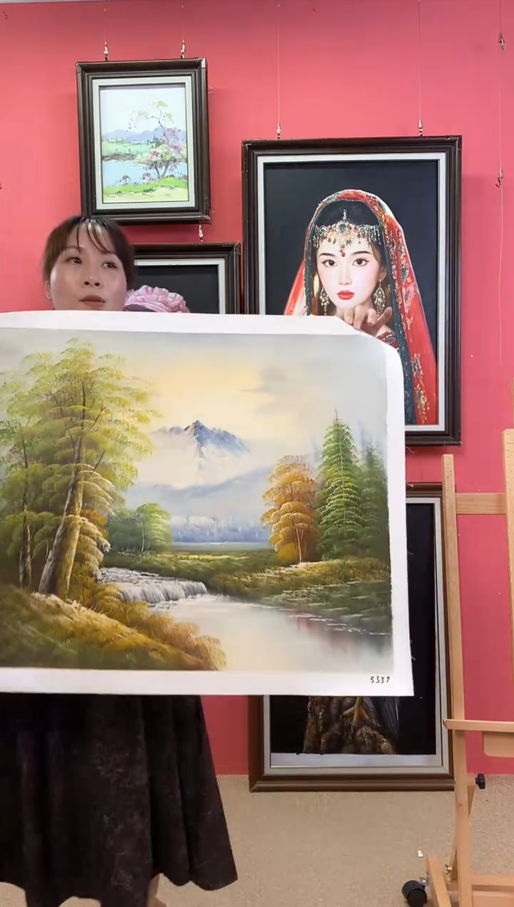 油画我****来尺寸50*60画芯（不含框）