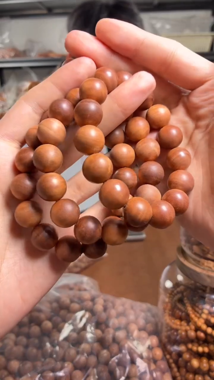 檀香木手串/手链15mm老山檀微瑕