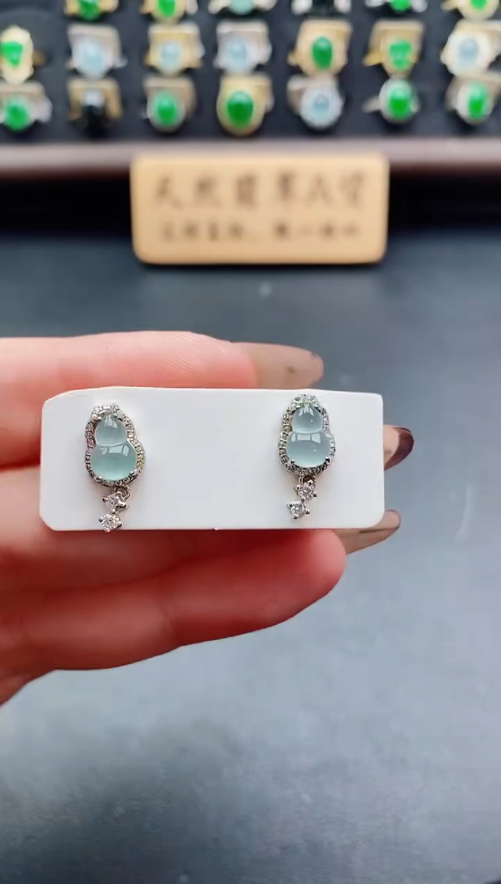 银S925镶嵌戒指翡翠1