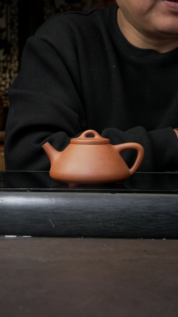 【闪购商品】紫砂茶壶降坡泥 子冶石瓢 200cc 018