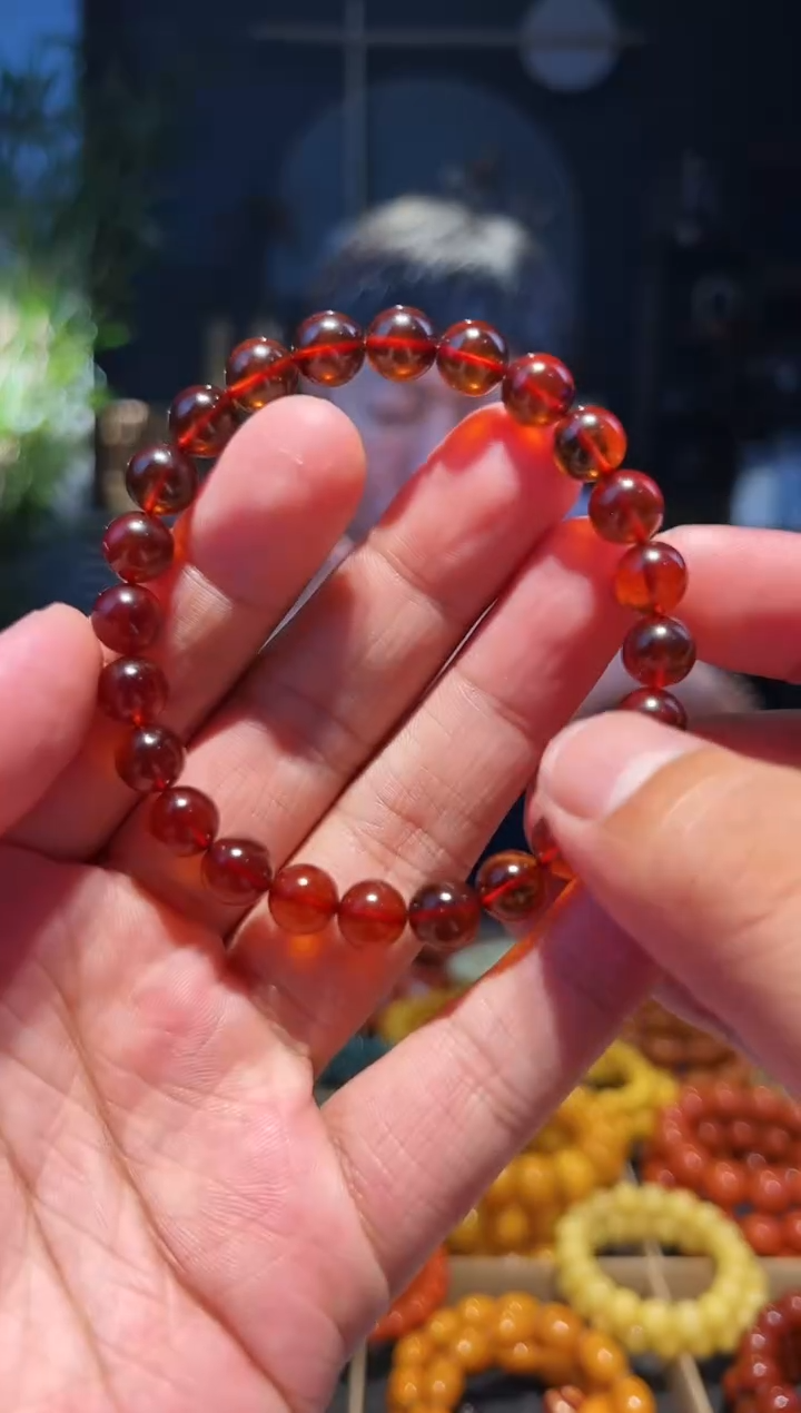 未镶嵌琥珀手串8+单圈