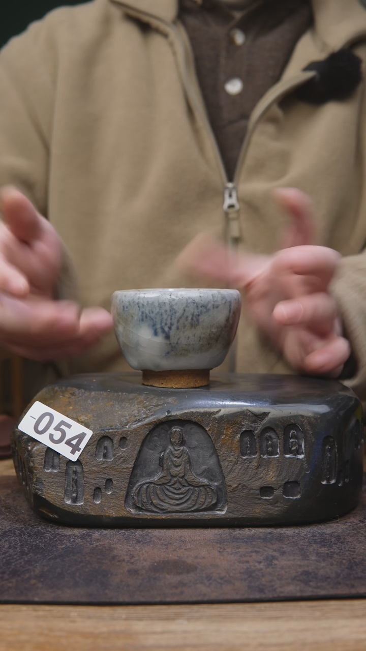 【闪购商品】匣钵泥手工志野杯054