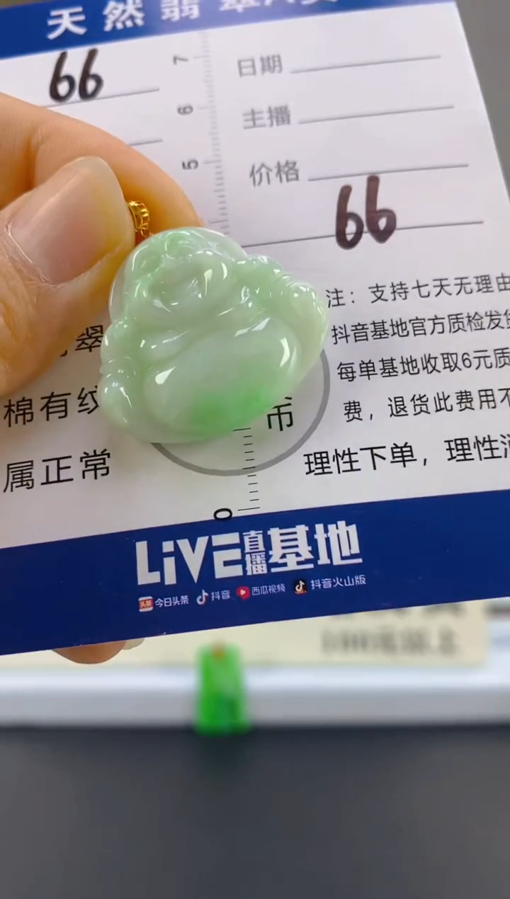 【闪购商品】翡翠颈饰18K金镶嵌天然A货翡翠