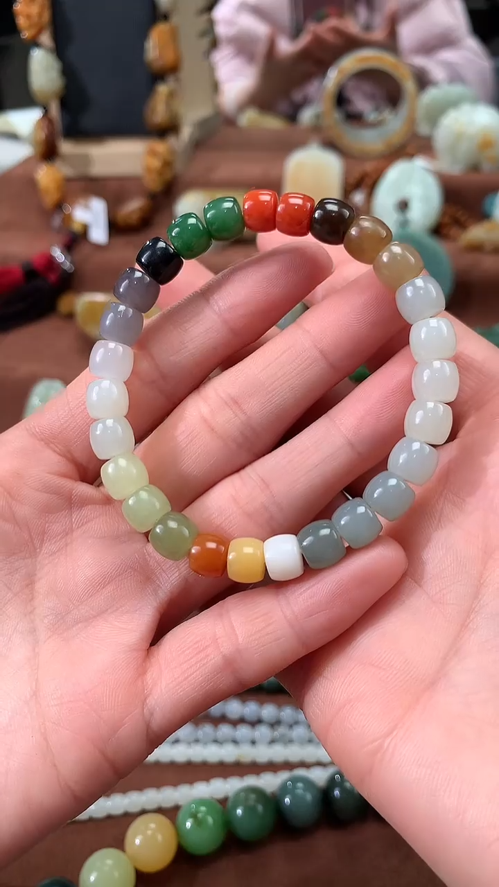 【闪购商品】和田玉手串未镶嵌和田玉多宝手串
