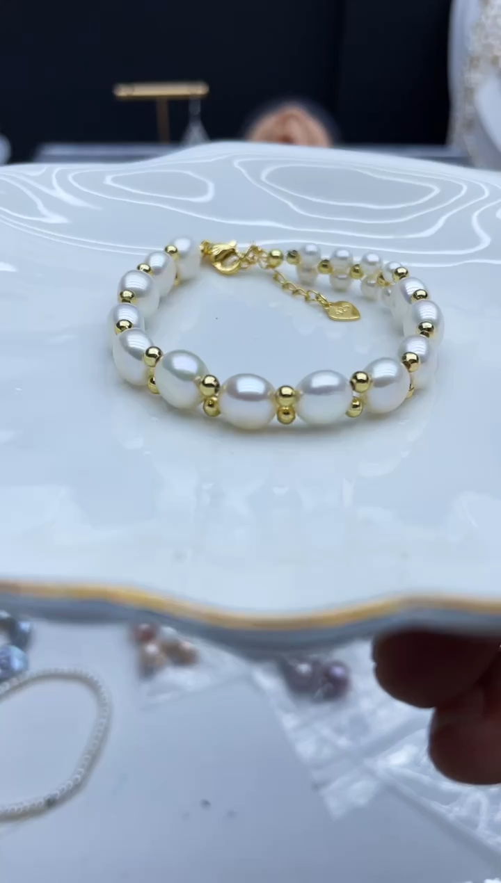 未镶嵌手链淡水珍珠手链