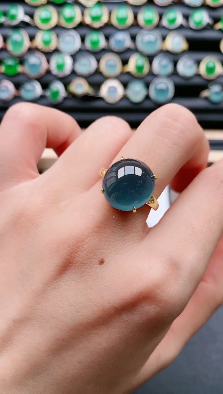 【闪购商品】翡翠戒指银S925镶嵌1111