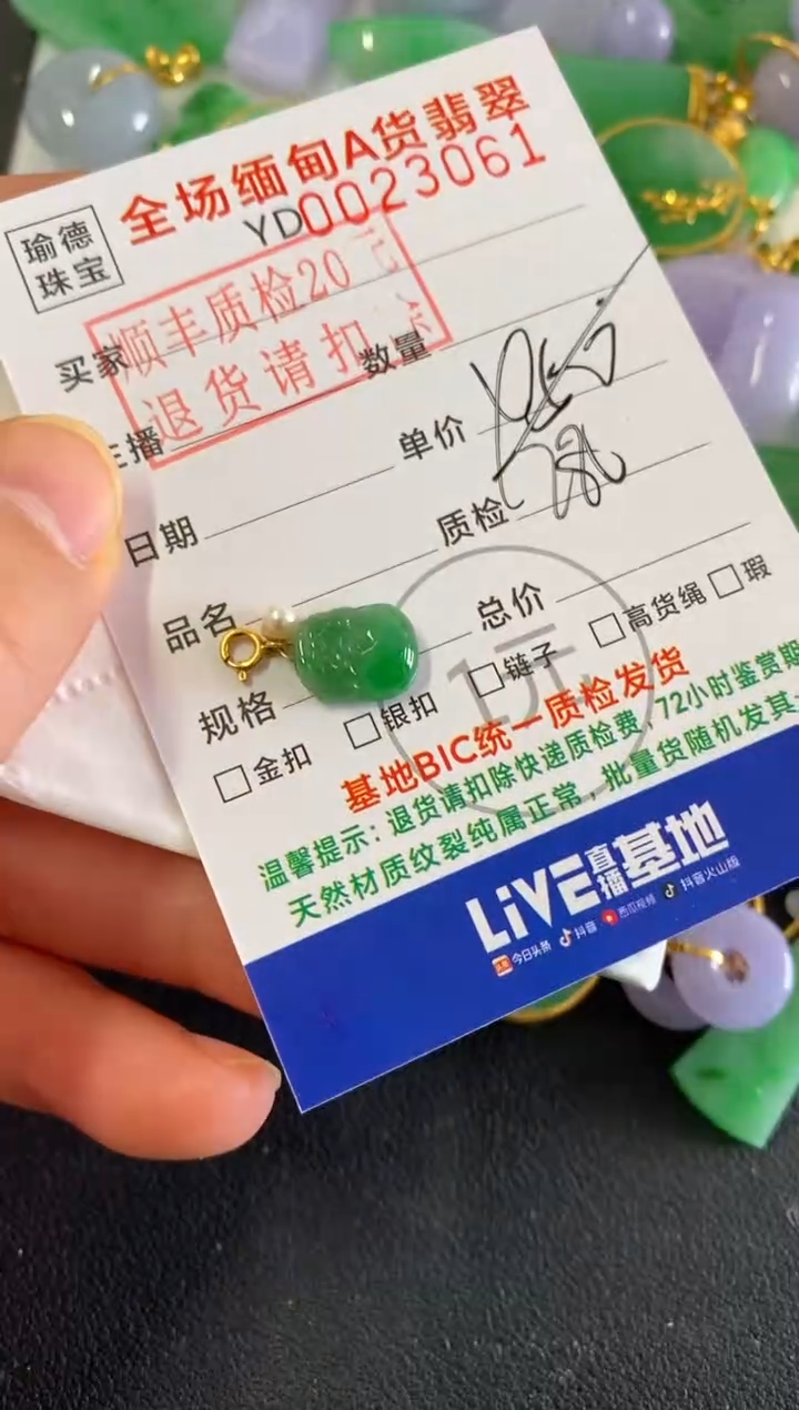 吊坠(不含链)18K金镶嵌翡翠西****修貔貅