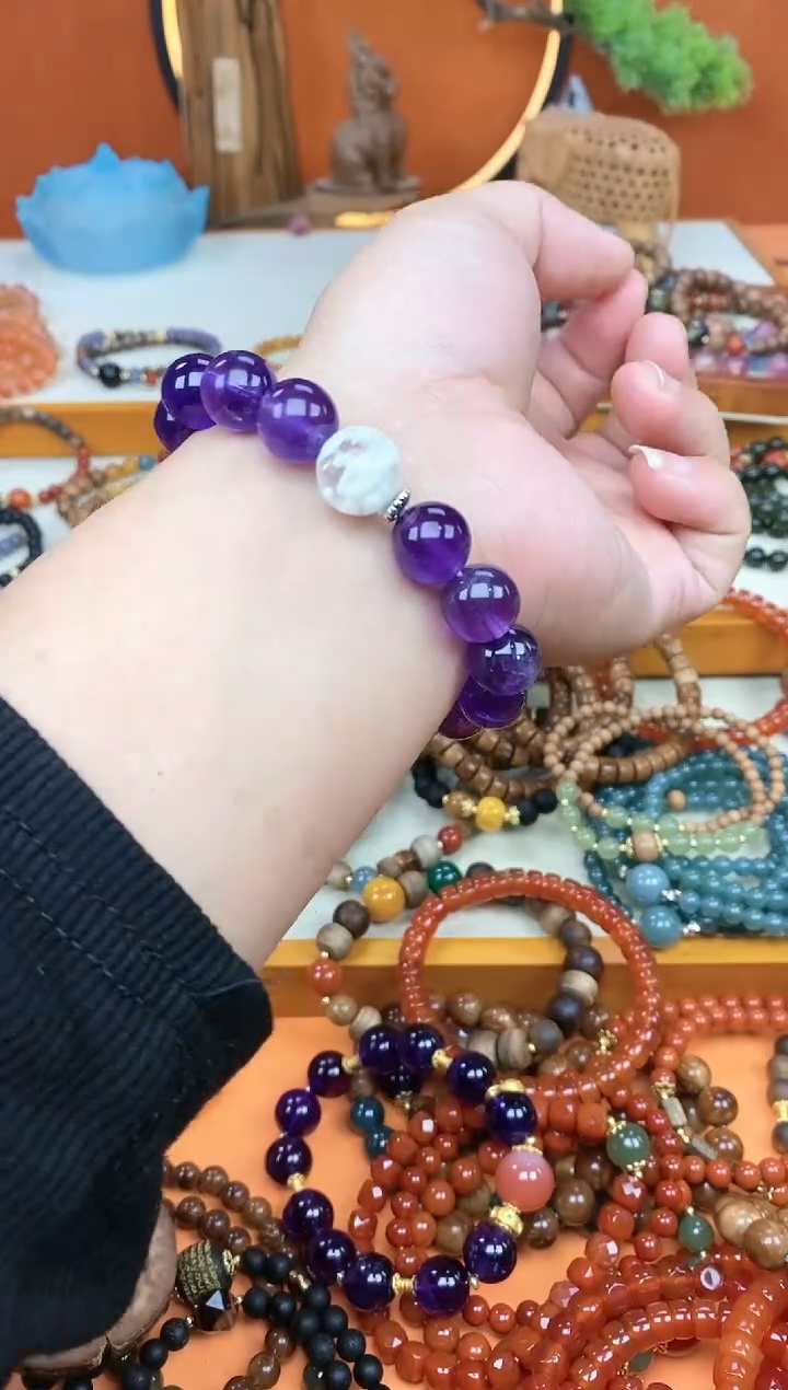 【闪购商品】紫晶手链未镶嵌单圈紫水晶手串