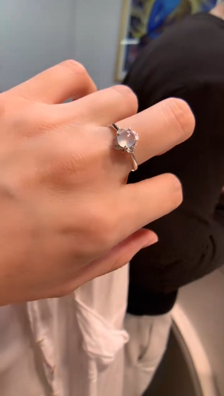 银S925镶嵌戒指翡翠戒指