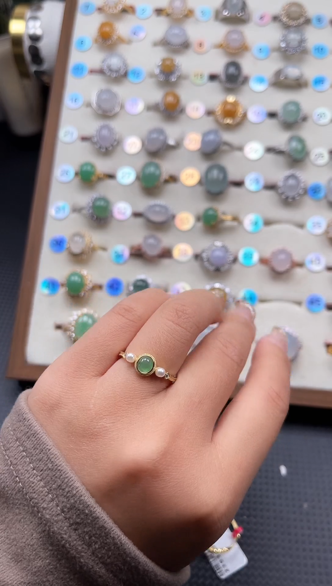 【闪购商品】翡翠戒指银S925镶嵌天然A货翡翠戒指