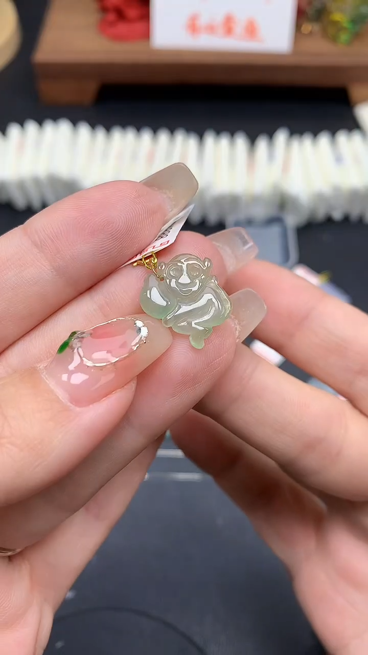 【闪购商品】翡翠吊坠(不含链)18K金镶嵌MS155891