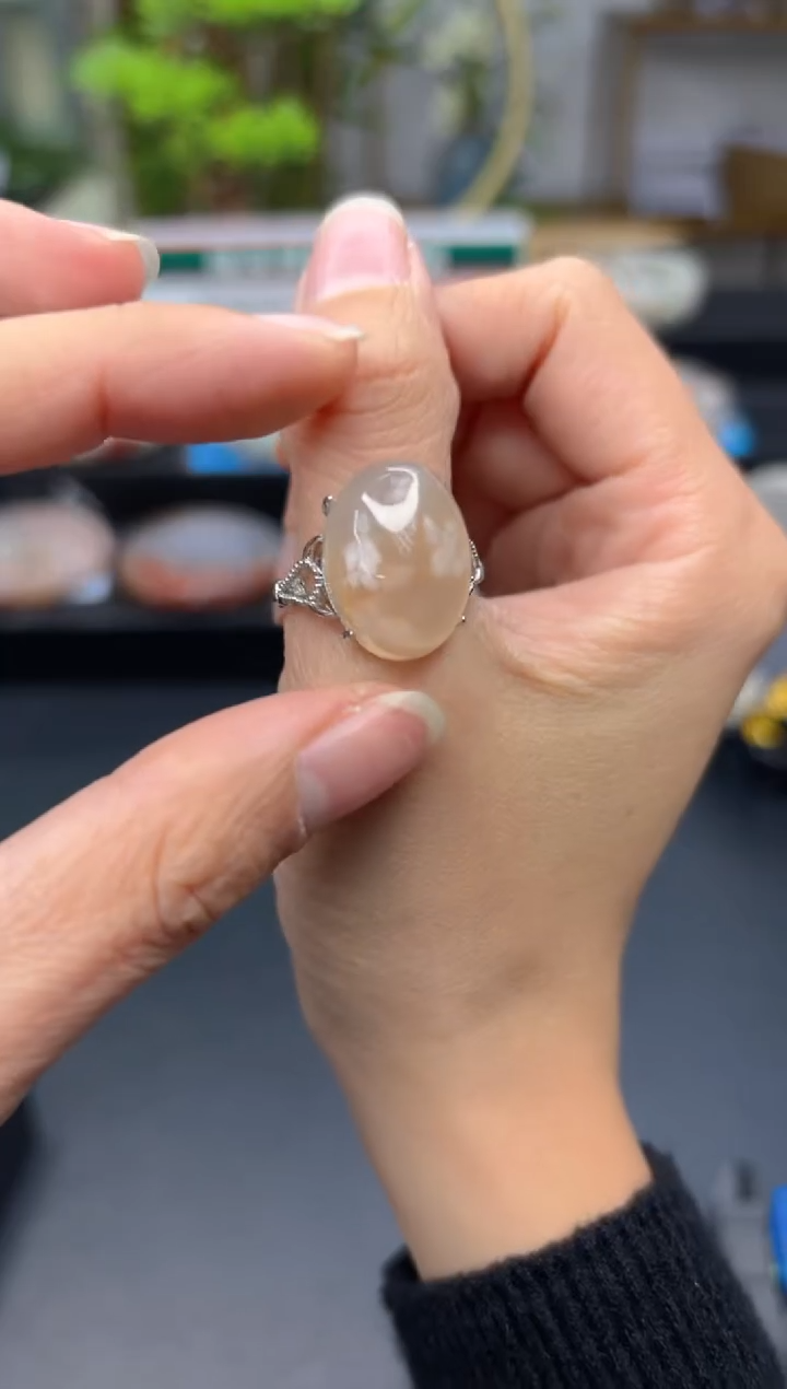 【闪购商品】石英质玉戒指未镶嵌C524